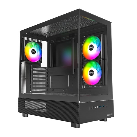 Montech XR Midi-Tower, Szkło Hartowane - czarna (typ akwarium)